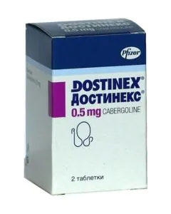Достинекс 0.5 мг х2 таблетки Pfizer