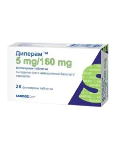 Диперам 5 мг/160 мг х28 таблетки Sandoz