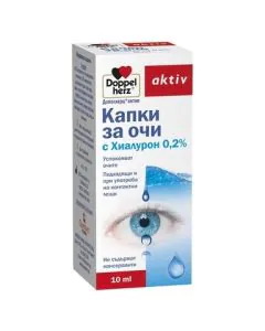 Doppelherz aktiv Капки за очи с хиалурон 0,2% x10 мл