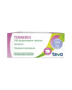 Теваквел 200 мг х60 таблетки Teva