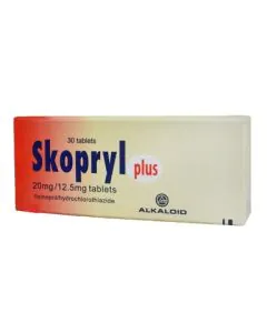 Скоприл Плюс 20 мг/12.5 мг х30 таблетки Alkaloid