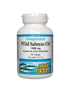 Масло от дива сьомга 1000 мг за сърцето и нервната система х90 капсули Natural Factors