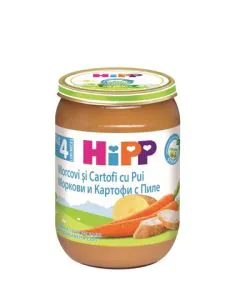 HiPP Био пюре моркови и картофи с пиле х190 г