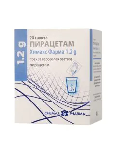 Пирацетам прах за перорален разтвор 1.2 г х20 сашета Chemax