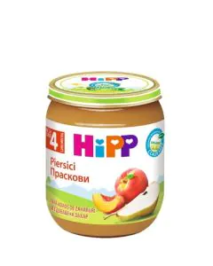 HiPP Био пюре праскови 4+ месеца х125 г