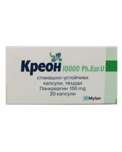 Креон 10000E 150 мг x20 капсули Abbott Laboratories