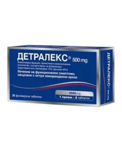 Детралекс при разширени вени и хемороиди 500 мг х36 таблетки