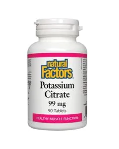 Калий цитрат за бъбреци и сърце 99 мг х90 таблетки Natural Factors