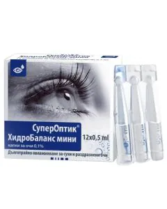 СуперОптик Хидробаланс мини Капки за очи 0.5 мл х12 дози Polpharma