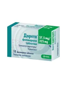 Дорета 37.5 мг/325 мг х10 таблетки KRKA