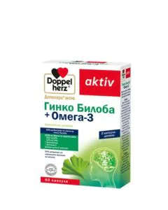 Doppelherz aktiv Гинко Билоба + Омега-3 х60 капсули