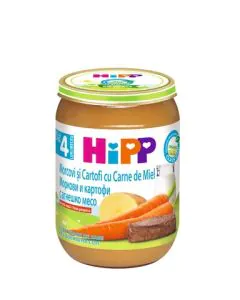 HiPP Био пюре моркови и картофи с агнешко месо 4+ месеца х190 г