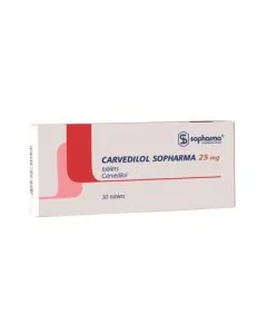 Карведилол 25 мг х30 таблетки Sopharma