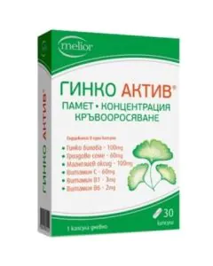 Гинко Актив за памет и кръвооросяване х30 капсули Doych