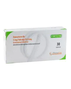 Амвалкон-ко 5 мг/160 мг/12.5 мг х30 таблетки Pharmacons