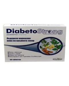 DiabetoStrong за поддържане нормални нива на кръвната захар x30 таблетки Herba Von
