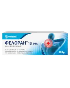 Фелоран Гел 1% при болка и оток х120 г Sopharma