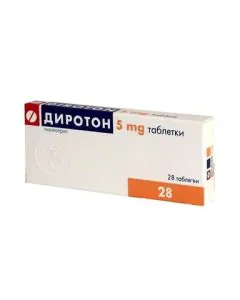 Диротон 5 мг х28 таблетки Gedeon