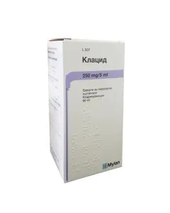 Клацид гранули за перорална суспензия 250 мг/5 мл х60 мл Mylan