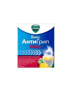 Антигрип Макс 1000 мг/12.2 мг при настинка и грип x10 сашета Vicks