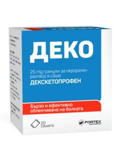 Деко при болка 25 мг х20 сашета Fortex