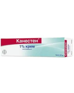 Канестен крем при гъбични инфекции по кожата и краката 1% х20 г Bayer