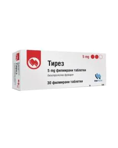 Тирез 5 мг х30 таблетки Alkaloid