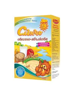 Слънчо Овесено-ябълкова млечна каша 4+ месеца х200 г