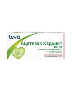 Ацетизал Кардио 100 мг x30 таблетки Teva