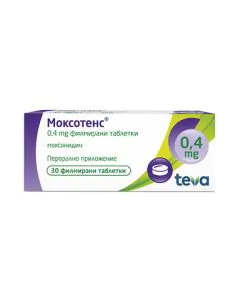 Моксотенс 0.4 мг х30 таблетки Teva