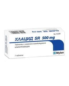 Клацид SR 500 мг х7 таблетки Mylan