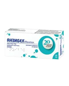 Анзибел Ментол х20 таблетки за смучене Nobel Pharma