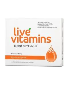 Live Vitamins Живи витамини 680 мг х30 капсули Vitaslim Innove