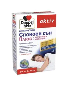 Doppelherz aktiv Спокоен сън + мелатонин и магнезий x20 таблетки