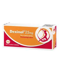 Dexinal при лека до умерена болка 25 мг х10 таблетки