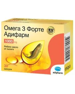Омега 3 Форте 1000 мг х30 капсули Adipharm