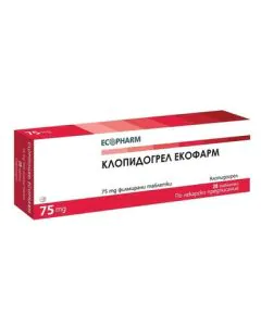 Клопидогрел 75 мг х28 таблетки Ecopharm