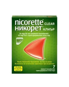 Nicorette Clear​ Пластир за отказване на цигари 15 мг/16 h x7 бр