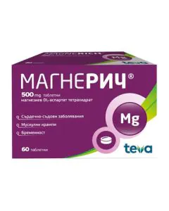 Магнерич 500 мг x60 таблетки Teva
