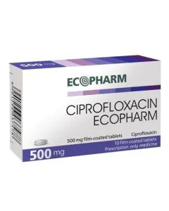 Ципрофлоксацин 500 мг х10 таблетки Ecopharm