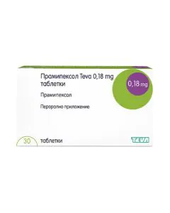 Прамипексол 0.18 мг х30 таблетки Teva