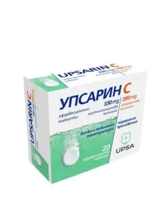 Упсарин C 330/220 мг x20 ефервесцентни таблетки UPSA