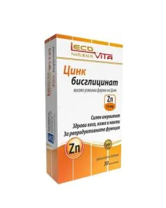 Цинк бисглицинат 15 мг х30 капсули Lecovita