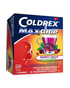 Coldrex Max Grip горски плодове при грип и простуда 6.4 г x10 сашета Perrigo