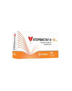 Аторвистат К 10 мг х30 таблетки Sopharma