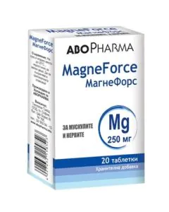 MagneForce 250 мг Магнезий за мускули и нерви x20 таблетки Abopharma