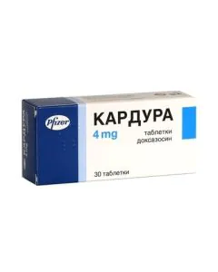 Кардура 4 мг х30 таблетки Pfizer