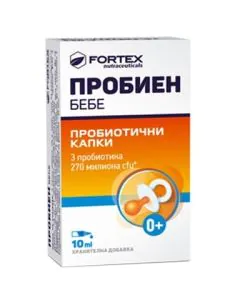 Пробиен Бебе Пробиотични капки x10 мл Fortex