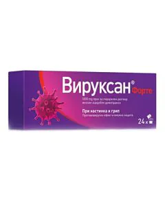 Вируксан Форте при настинка и грип 1000 мг х24 сашета Ewopharma