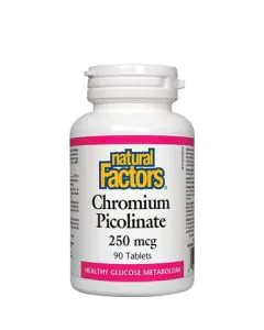 Хром Пиколинат 250 мкг за нормални нива на инсулина х90 таблетки Natural Factors